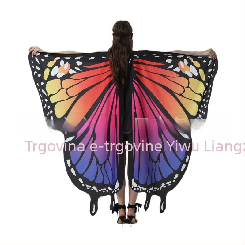 Okrećući leptirov plašt za trbušni ples, leptir šal za Halloween