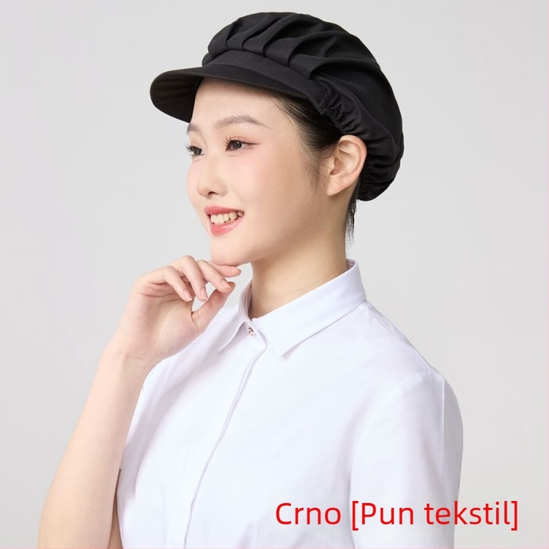 Mrežasta kapa za prehrambenu industriju, poliester, twill tkanina, monokromatski uzorak, korejski stil.