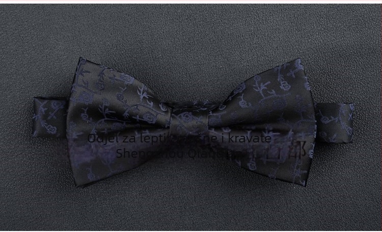 Leptir kravata, dvostruki sloj, karirani uzorak, satenski završetak, 1200 vlakana poliestera, unisex, standardna širina, 12x6