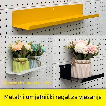 Željezni set dodataka za perforiranu ploču s magnetskim kukama za DIY metalne skladišne regale