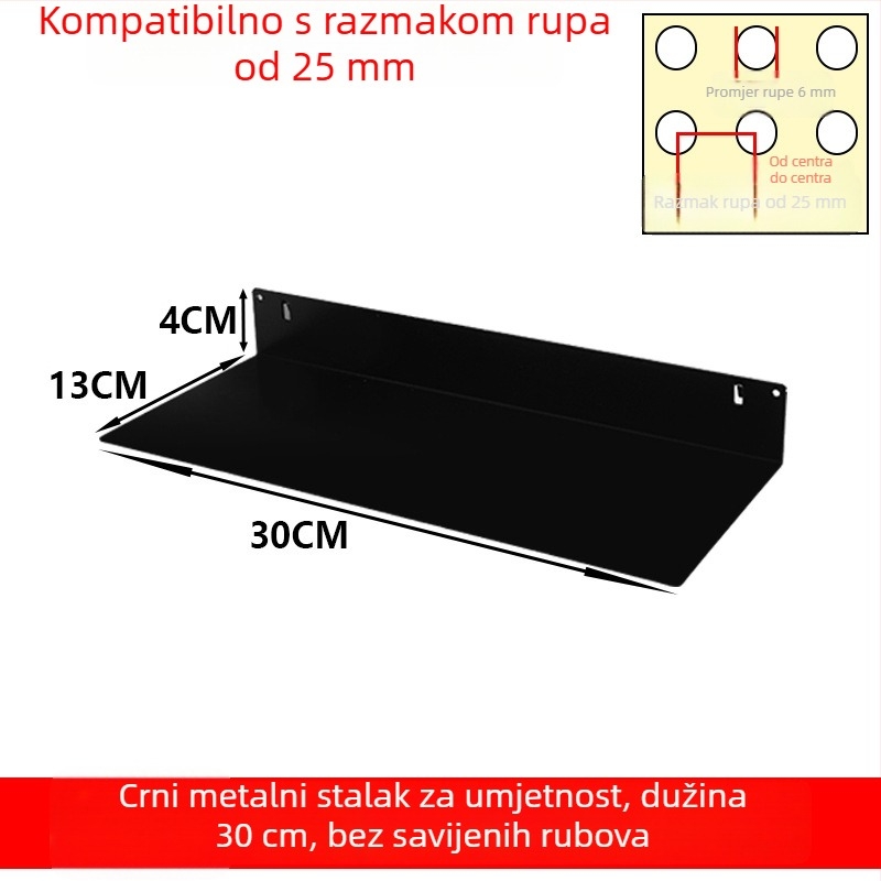 Željezni set dodataka za perforiranu ploču s magnetskim kukama za DIY metalne skladišne regale