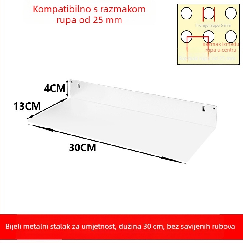 Željezni set dodataka za perforiranu ploču s magnetskim kukama za DIY metalne skladišne regale