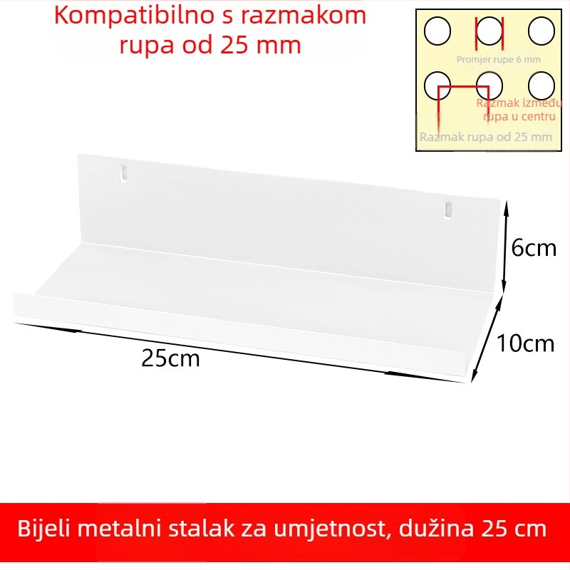 Željezni set dodataka za perforiranu ploču s magnetskim kukama za DIY metalne skladišne regale