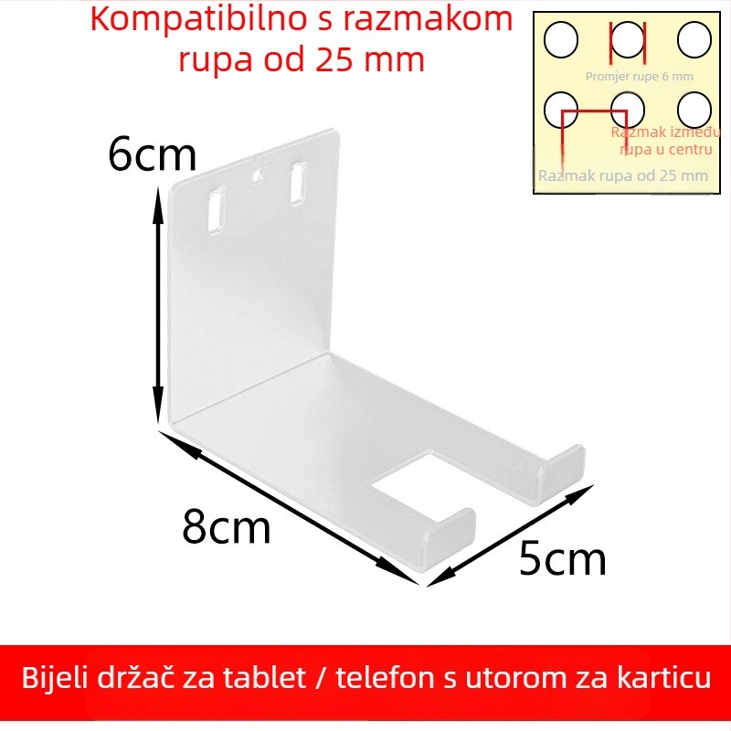 Željezni set dodataka za perforiranu ploču s magnetskim kukama za DIY metalne skladišne regale