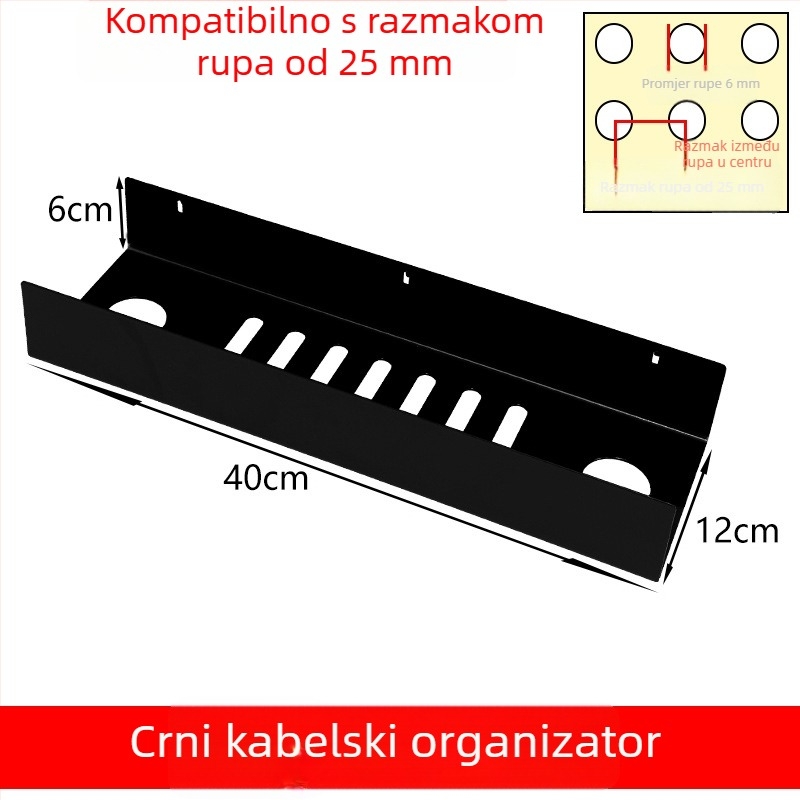 Željezni set dodataka za perforiranu ploču s magnetskim kukama za DIY metalne skladišne regale