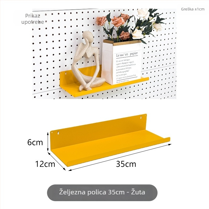 Željezni set dodataka za perforiranu ploču s magnetskim kukama za DIY metalne skladišne regale