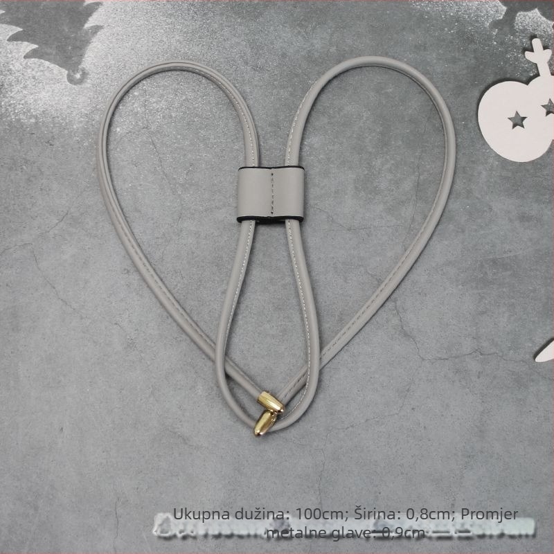 PU kožna naramenica za bucket bag s šnonom, marka New, proljeće 2024
