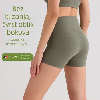 Inflachi ženske hlače za jogu do tri četvrtine, odvlažuju vlagu, najlon + Hyosung spandeks, visokog struka, brzo sušenje, proljeće 2024