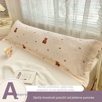 A razina pletene dvostruko duga navlaka za jastuk s unutarnjom navlakom za veličine 1,2–1,5 m i produženu 1,8 m veličinu