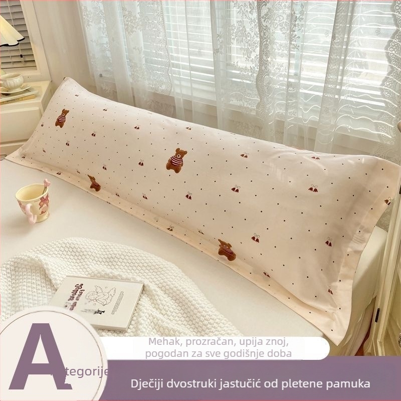 A razina pletene dvostruko duga navlaka za jastuk s unutarnjom navlakom za veličine 1,2–1,5 m i produženu 1,8 m veličinu