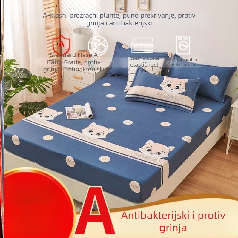 135x190 cm pamukasti prilagođeni plašt s punjenjem, potpuno pokrivanje madraca, protuklizno