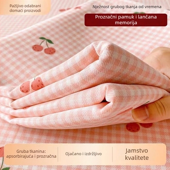 Trodjelni set posteljine od starog grubog platna, prugasti uzorak, način tkanja: drugi, reaktivno tiskanje, moderni minimalistički stil
