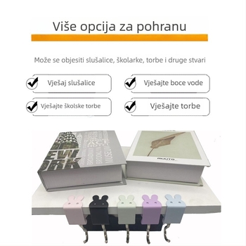 Hao Ming željezni držač za torbu za stol – uklonjivi, držač na rubu stola, jedan kuk, moderni jednostavan stil, nosivost iznad 30 kg