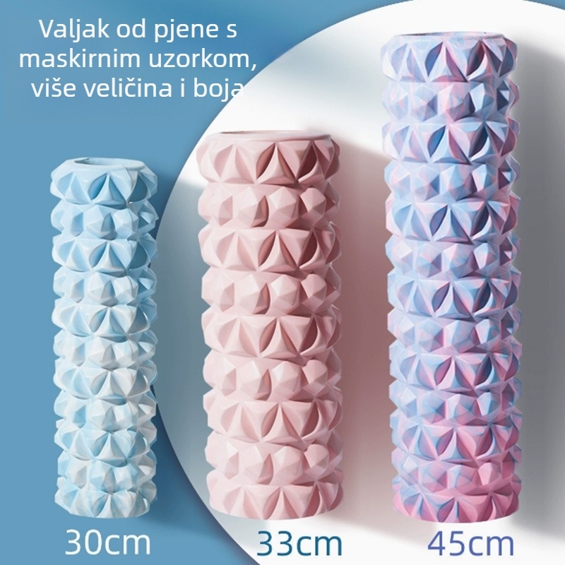 EVA pjena valjak bez brenda, dugačak čvrst joga stup za opuštanje mišića i masažu nogu