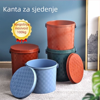 Plastična čvrsta prenosna kanta s ručkom i poklopcem za kućnu upotrebu, ribolov, pranje automobila i skladištenje