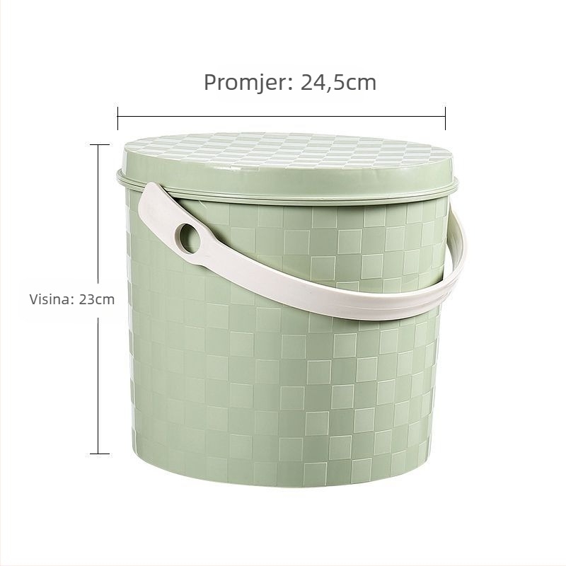 Plastična čvrsta prenosna kanta s ručkom i poklopcem za kućnu upotrebu, ribolov, pranje automobila i skladištenje