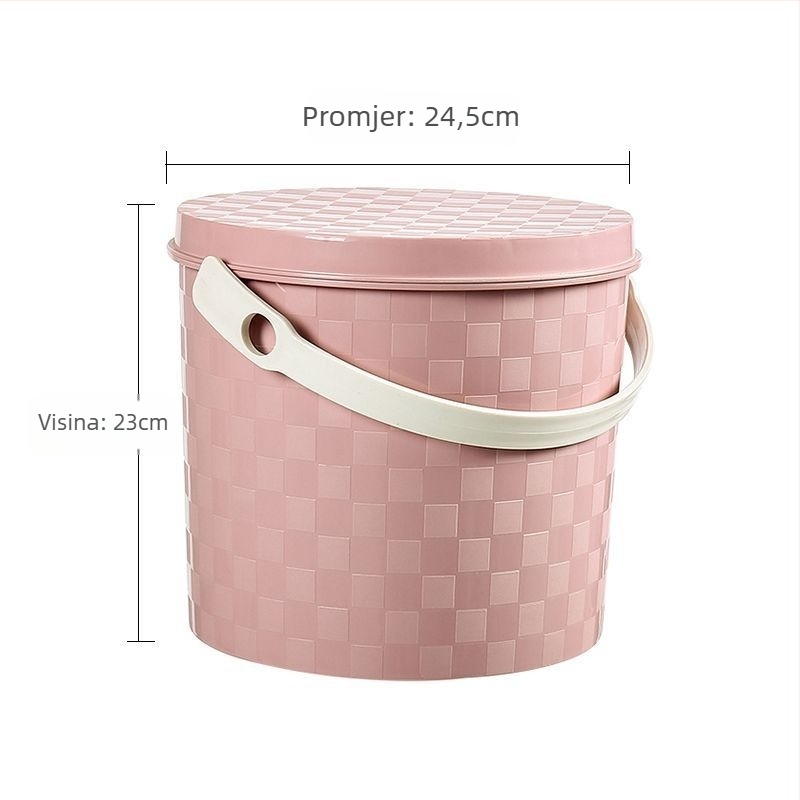 Plastična čvrsta prenosna kanta s ručkom i poklopcem za kućnu upotrebu, ribolov, pranje automobila i skladištenje