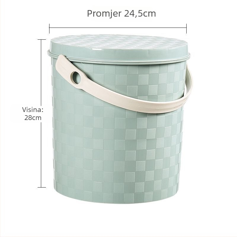Plastična čvrsta prenosna kanta s ručkom i poklopcem za kućnu upotrebu, ribolov, pranje automobila i skladištenje