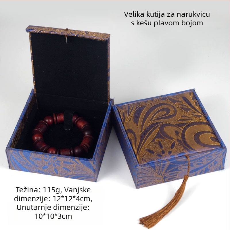 Kutija za nakit s motívom bakrene novčića na lanenom uzorku, papir/karton konstrukcija, karton pakiranje