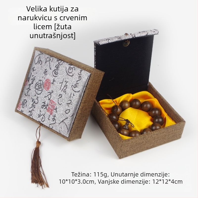 Kutija za nakit s motívom bakrene novčića na lanenom uzorku, papir/karton konstrukcija, karton pakiranje