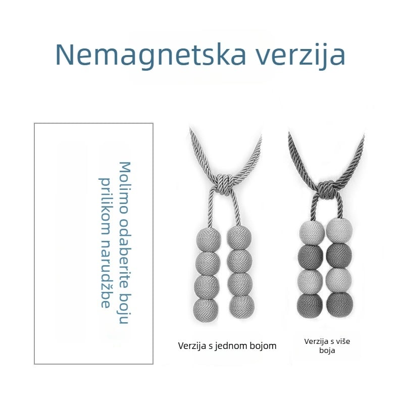Magnetska traka za zavjese s kopčom – europski stil, tkanina, kuka bez bušenja rupa, moderni minimalistički dizajn