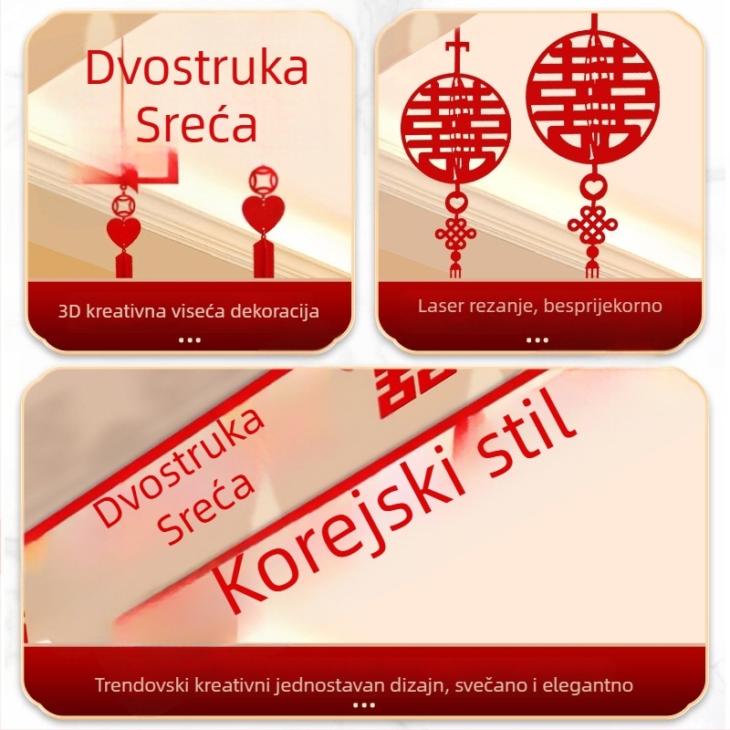 Set svečane dnevne dekoracije s girlandom Xi i stropnom zavjesom (netkana tkanina, traka)