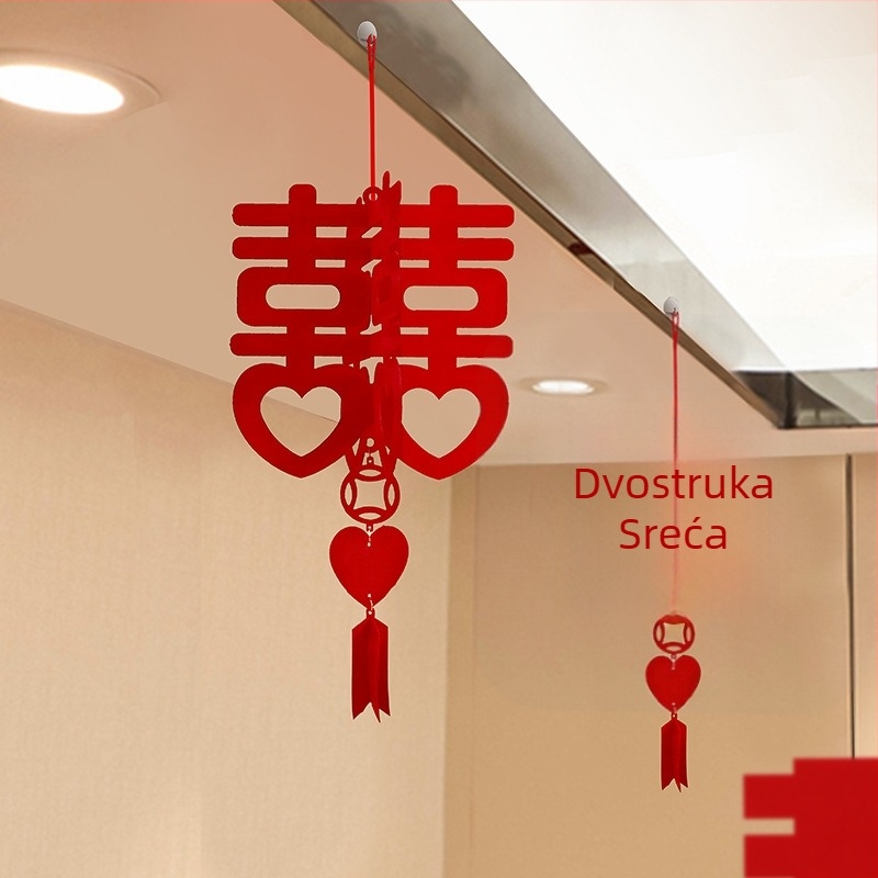 Set svečane dnevne dekoracije s girlandom Xi i stropnom zavjesom (netkana tkanina, traka)