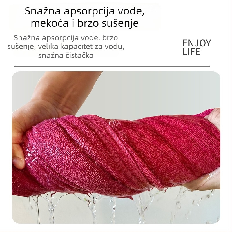 Profesionalna kupaonica/plažni ručnik za salon ljepote, mikrovlakna, vrlo upijajuća, bez dlačica, gusto tkivo, 300–400 g, pređa 40