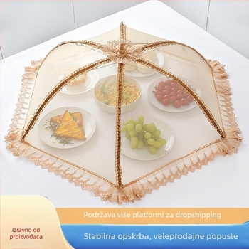 Wenwan prozračni pokrov za hranu, sklopivi pokrov za stol, mrežasti dizajn, zaštita od prašine i insekata za kućnu uporabu