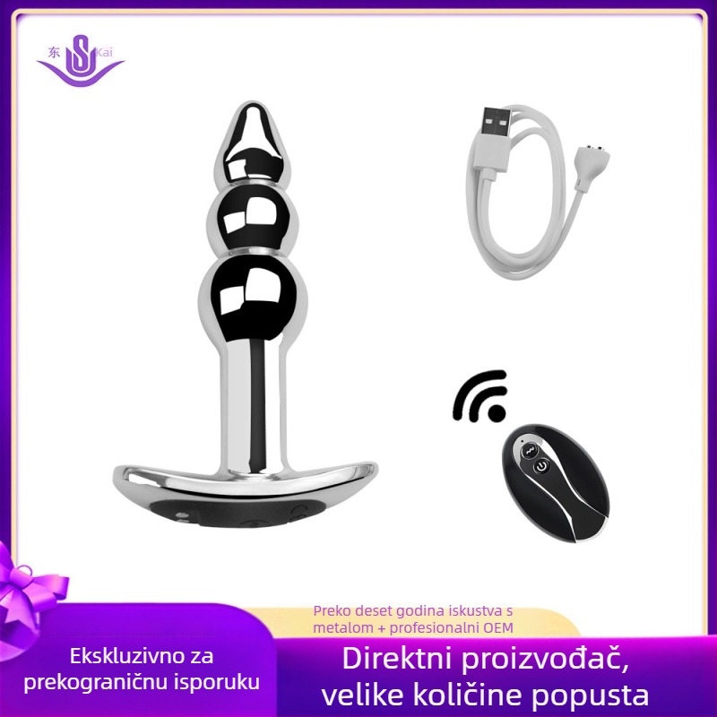 Dongkai Električni analni Utičnica s Privlačenjem Perlica, Aluminijska Legura – Seks Igračka za Odrasle s Vibracijom