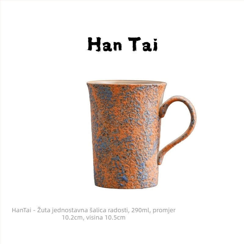Nordijska keramička šalica za kavu s latte artom, retro stil, težina 300 g, moguć ispis loga, mogućnost prilagodbe