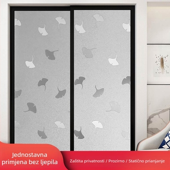 Folia za staklo kupaonice za privatnost, mat učinak, geometrijski uzorak, jedan komad (za kupaonicu)