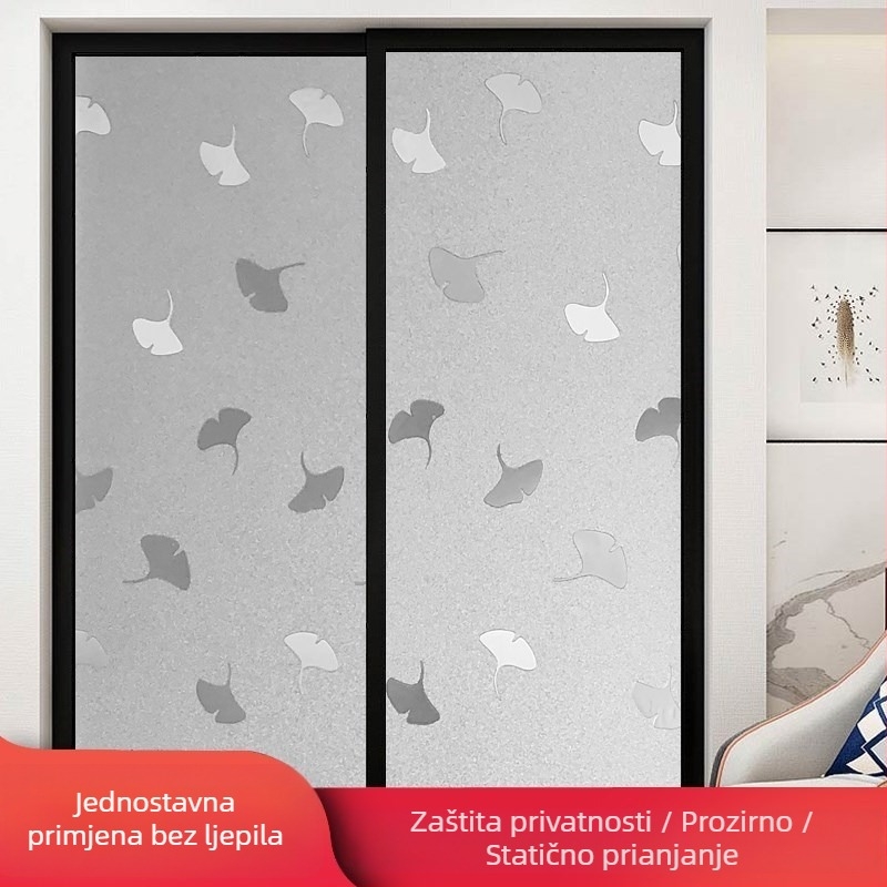 Folia za staklo kupaonice za privatnost, mat učinak, geometrijski uzorak, jedan komad (za kupaonicu)