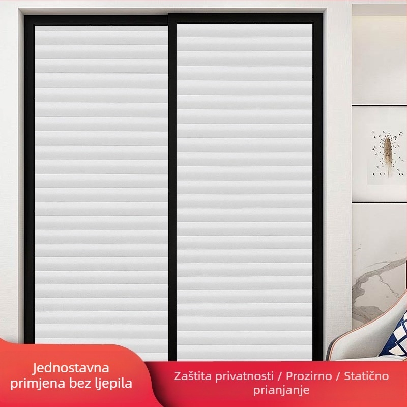 Folia za staklo kupaonice za privatnost, mat učinak, geometrijski uzorak, jedan komad (za kupaonicu)