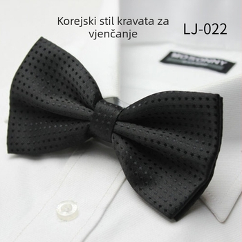 Poliesterska leptir kravata, točkasti uzorak, ravni čvor, muški večernji outfit, otisnuto