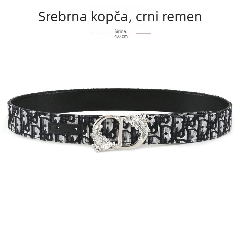 Muški tkaninski kaiš s kopčom od legure, glatka kopča, ručna izrada, originalni dizajn