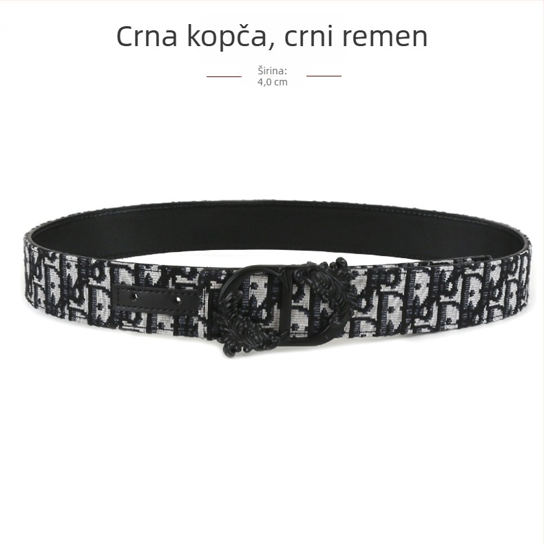 Muški tkaninski kaiš s kopčom od legure, glatka kopča, ručna izrada, originalni dizajn