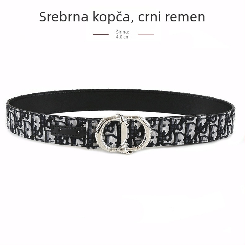Muški tkaninski kaiš s kopčom od legure, glatka kopča, ručna izrada, originalni dizajn