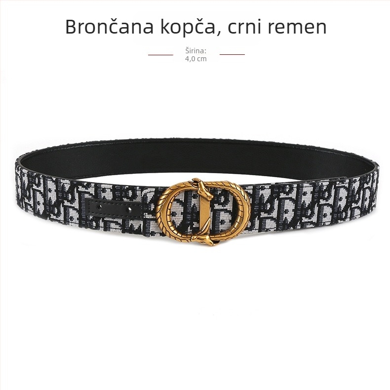 Muški tkaninski kaiš s kopčom od legure, glatka kopča, ručna izrada, originalni dizajn