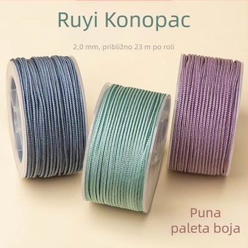 Ogrlica od ručno tkanog užeta; materijal: užet; izrada: ručno tkanje; spremno za privjesak