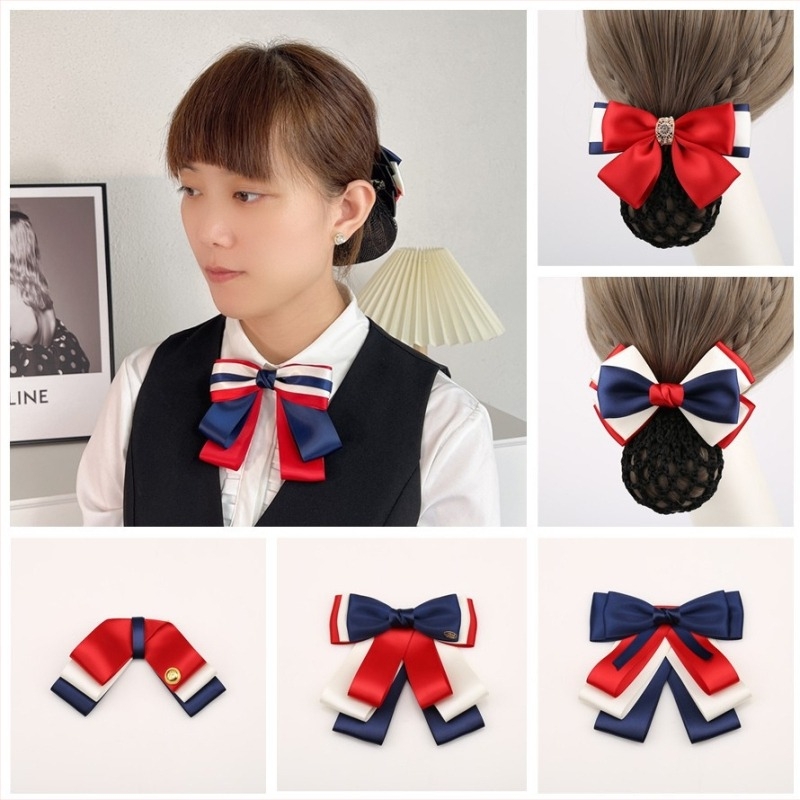 Ženski mašnica za kravatu s cvijetom na ovratniku, poliester podstava, yarn-dyed jednobojna, plosnatog vrha stil