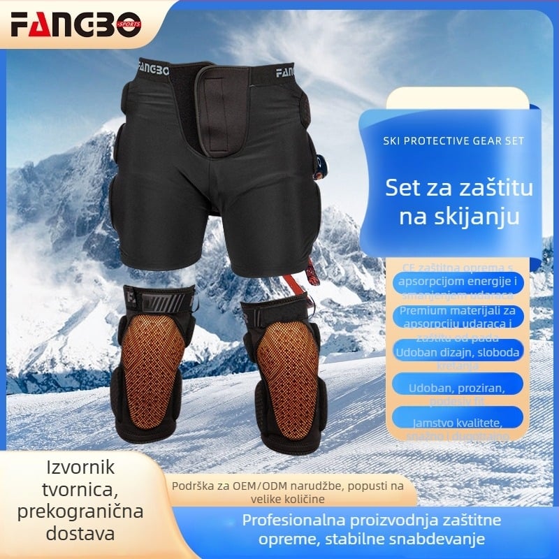 Skijaški zaštitni uređaj: jastučići za bokove i koljena, PU materijal, marka FANGBO