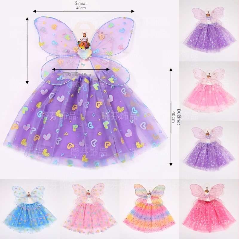 Anđeoska krila rekvizita, poliester, izvezeni, sklopiva, polu ručna i polu mehanička izrada