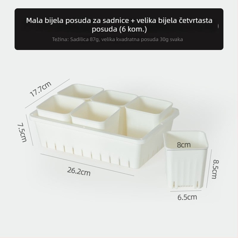 Tava za rasad s nosačem, prozračna, izdržljiva, plastična injekcijskog oblikovanja, opcije s 8/12/20/24 rupa