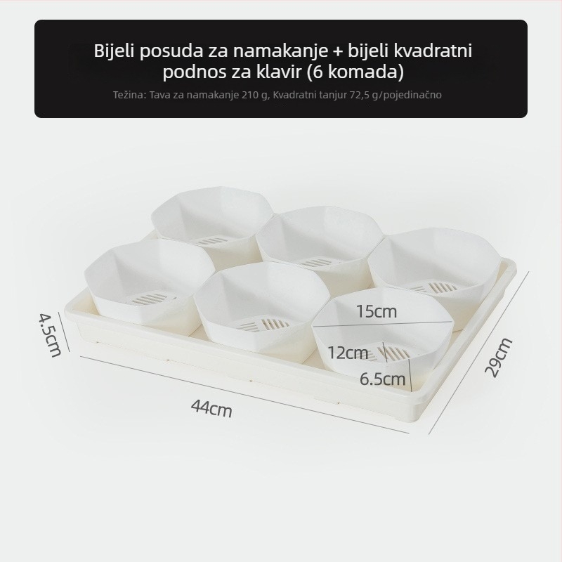 Tava za rasad s nosačem, prozračna, izdržljiva, plastična injekcijskog oblikovanja, opcije s 8/12/20/24 rupa