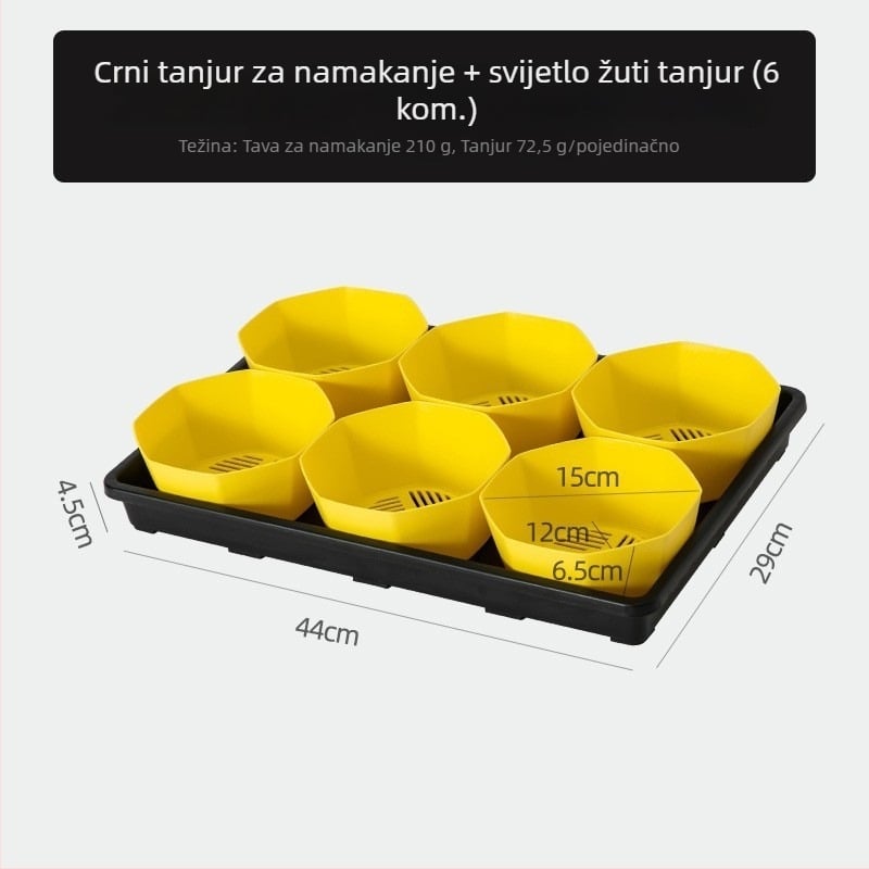 Tava za rasad s nosačem, prozračna, izdržljiva, plastična injekcijskog oblikovanja, opcije s 8/12/20/24 rupa