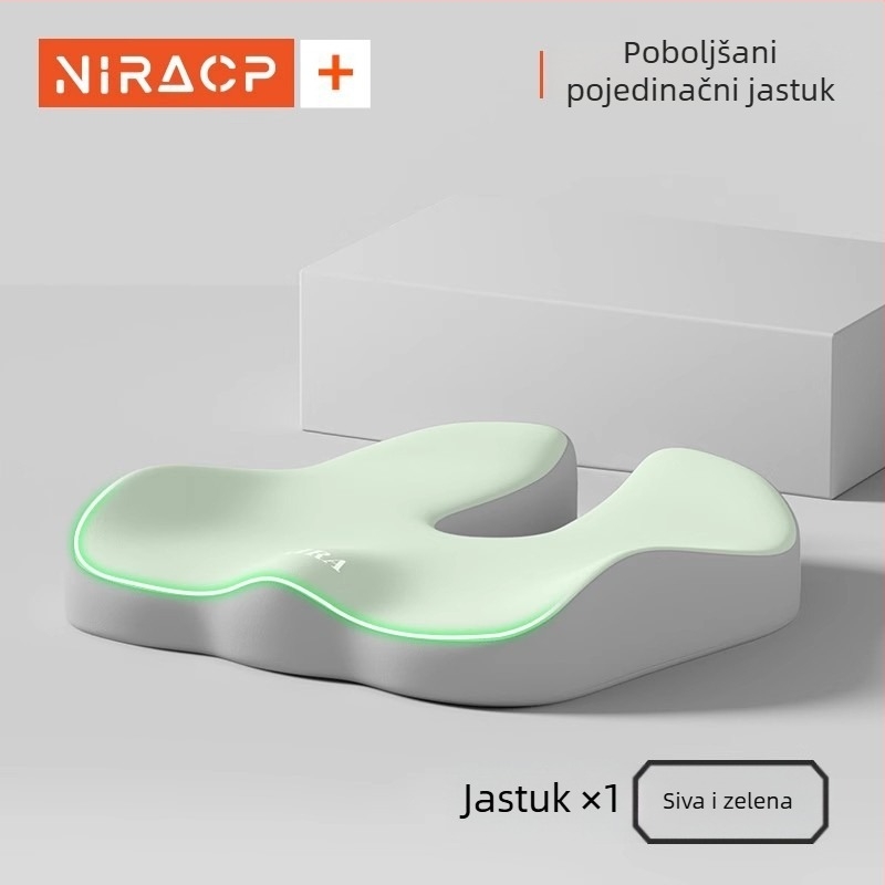 Prozračni jastuk za sjedenje od memorijske pjene s podrškom za lumbalnu regiju – za auto, ured i učenje, sve u jednom