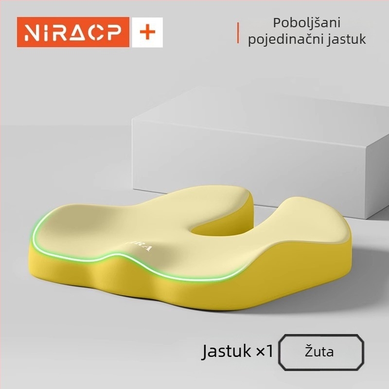 Prozračni jastuk za sjedenje od memorijske pjene s podrškom za lumbalnu regiju – za auto, ured i učenje, sve u jednom