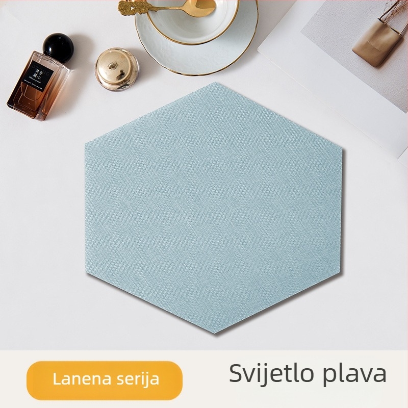 Šesterokutni tekstilni samoljepljivi zidni ukras za pozadinu blagovaonice i spavaće sobe, otporan na plijesan, otporan na udarce, 3D mekani zidni panel