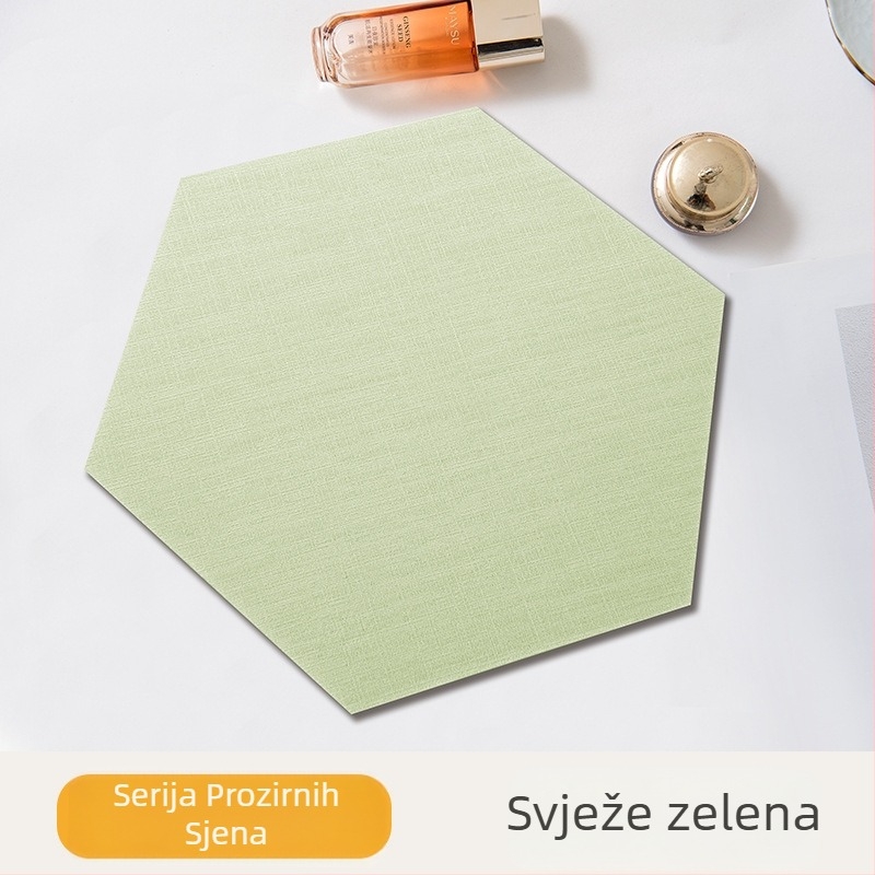 Šesterokutni tekstilni samoljepljivi zidni ukras za pozadinu blagovaonice i spavaće sobe, otporan na plijesan, otporan na udarce, 3D mekani zidni panel